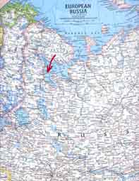 Map of Solovetski Archipelago