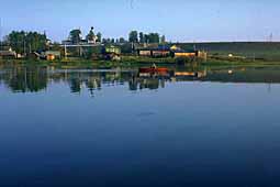 View over lake to Ferapontovo