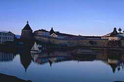 Solovetskii monastery from bight of Well-Being