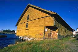 Old barn on cape Seldyanoi