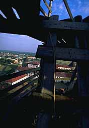 On belfry with 