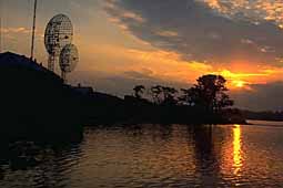 Sunset over Sacred lake