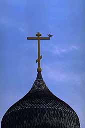 Cross with seagull